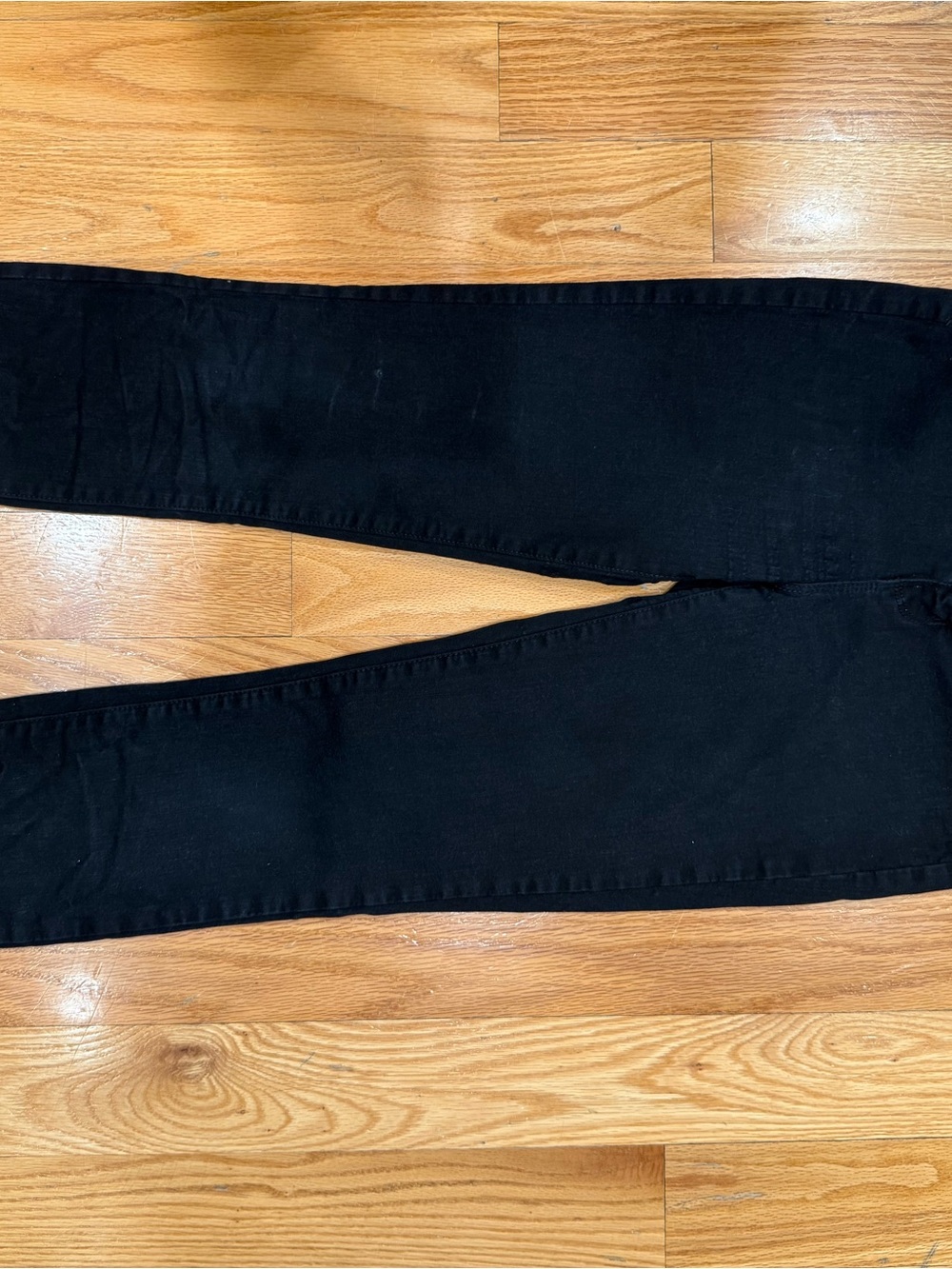 L'AGENCE Black Denim Jeans with Branded Button